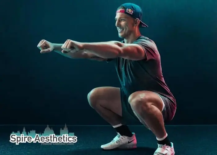 Image of man build leg muscle Sheffield through exercise