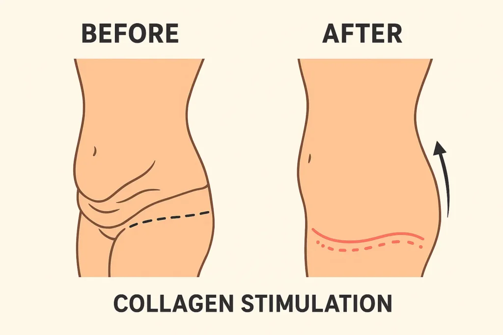 Before and after results for sagging skin after weight loss injections Sheffield